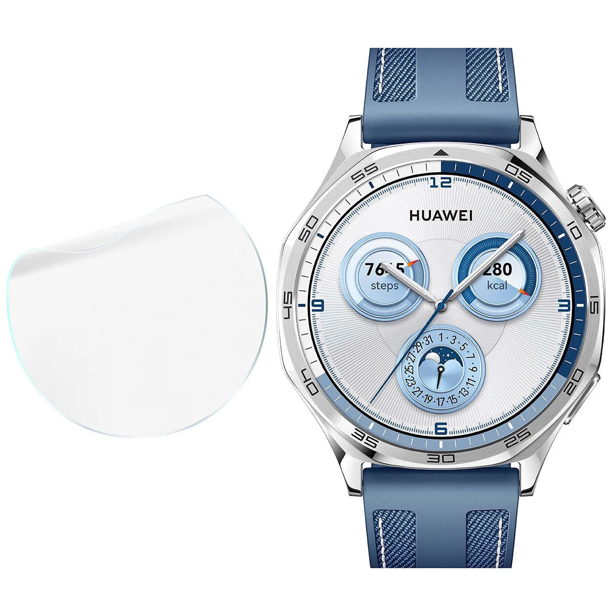 Schutzfolie für den Bildschirm für Huawei Watch GT 5 46 mm, Bizon Watch HydroFlex, 6 Stück