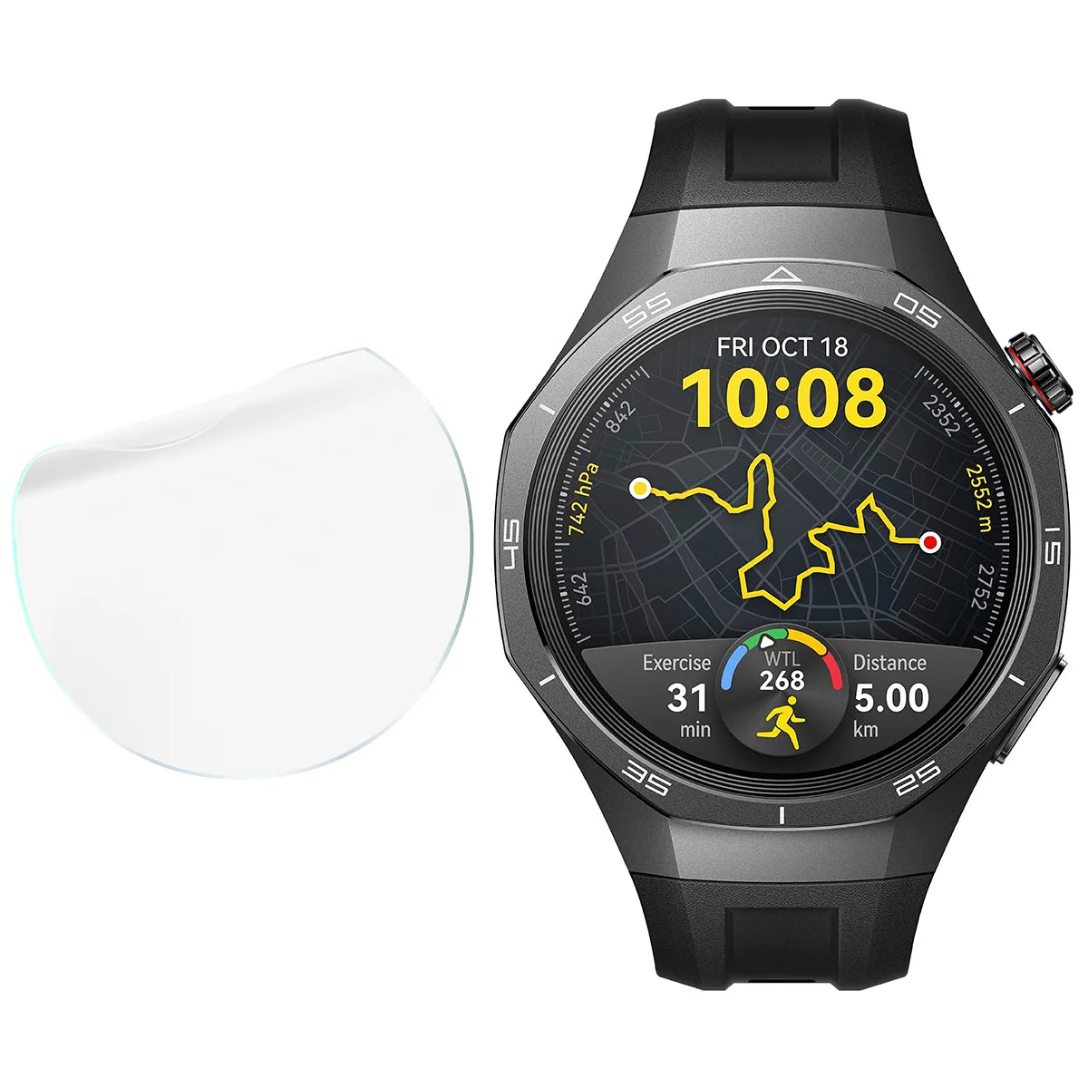 Schutzfolie für den Bildschirm für Huawei Watch GT 5 Pro 46 mm, Bizon Watch HydroFlex, 6 Stück