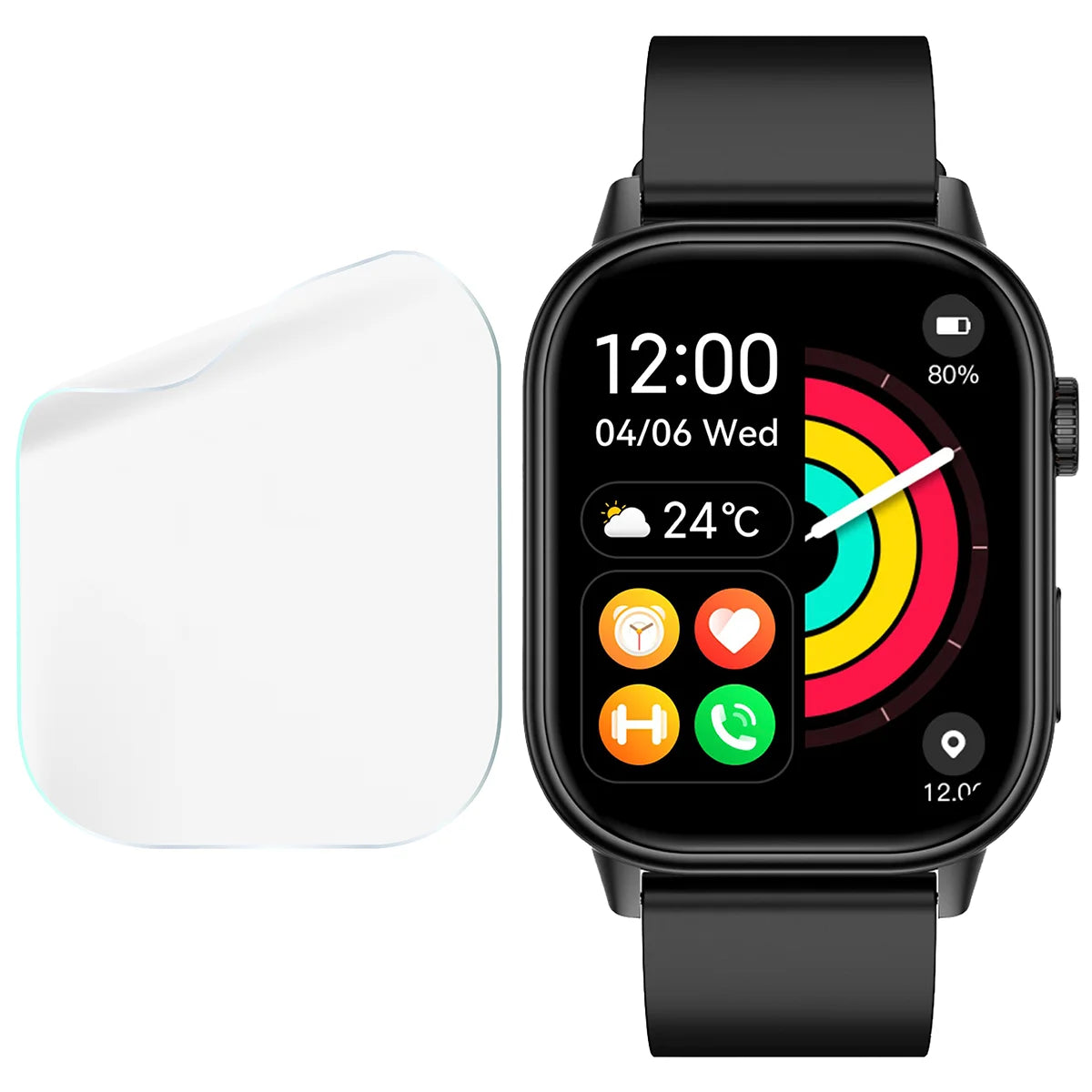 Schutzfolie für den Bildschirm für JG Smart QX17, Bizon Watch HydroFlex, 6 Stück