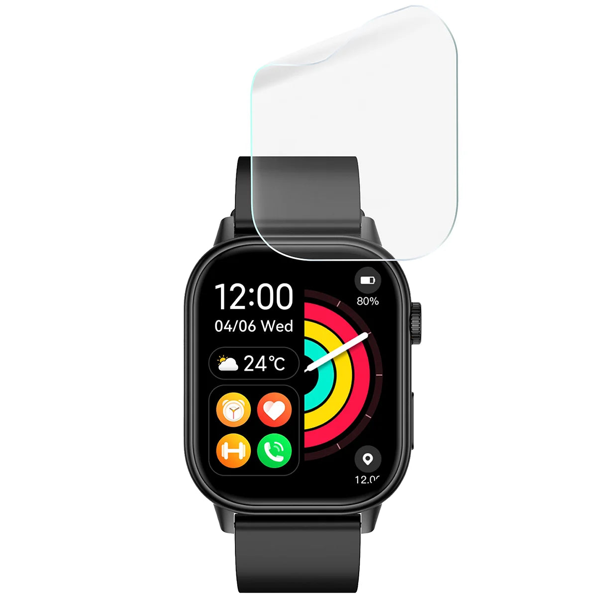 Schutzfolie für den Bildschirm für JG Smart QX17, Bizon Watch HydroFlex, 6 Stück