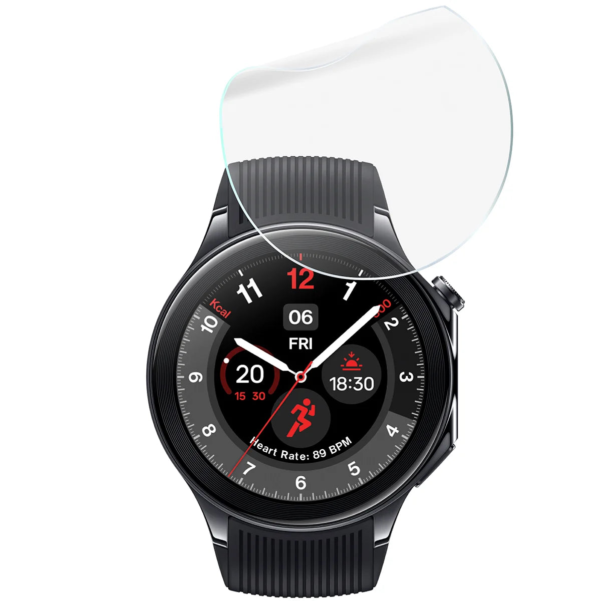 Schutzfolie für den Bildschirm für OnePlus Watch 2, Bizon Watch HydroFlex, 6 Stück