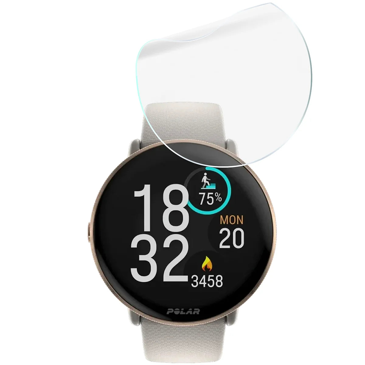 Schutzfolie für den Bildschirm für Polar Ignite 3, Bizon Watch HydroFlex, 6 Stück