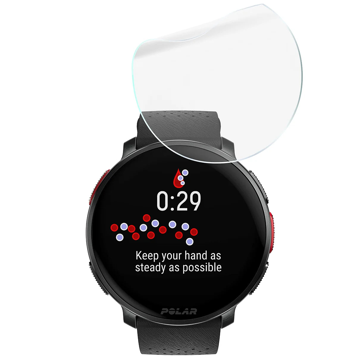 Schutzfolie für den Bildschirm für Polar Vantage V3, Bizon Watch HydroFlex, 6 Stück