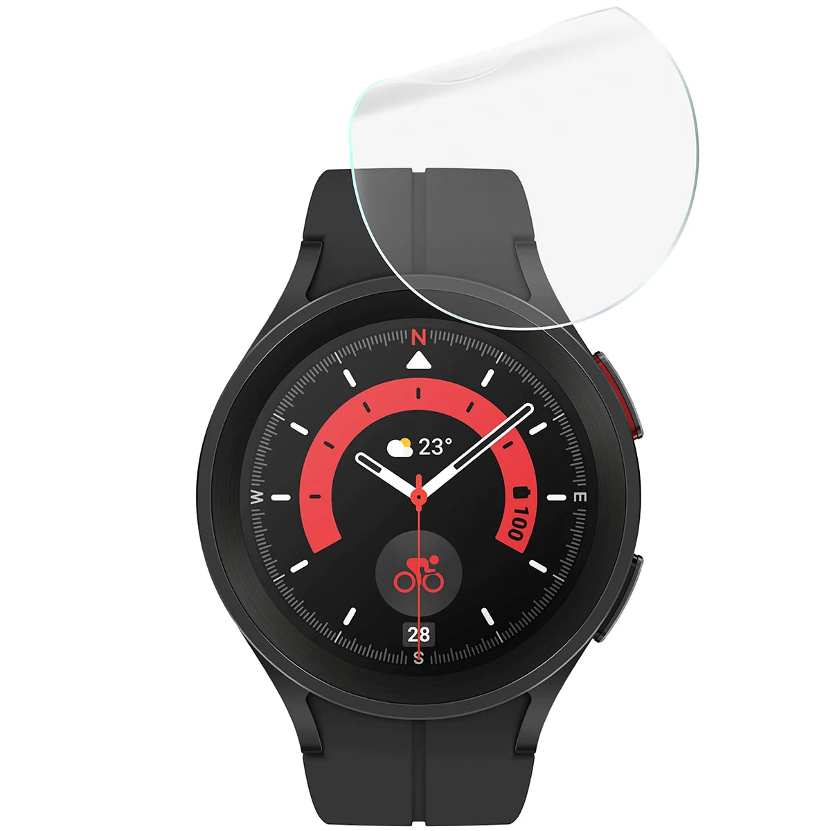 Schutzfolie für den Bildschirm für Galaxy Watch 3 / 5 Pro 45mm, Bizon Watch HydroFlex, 6 Stück