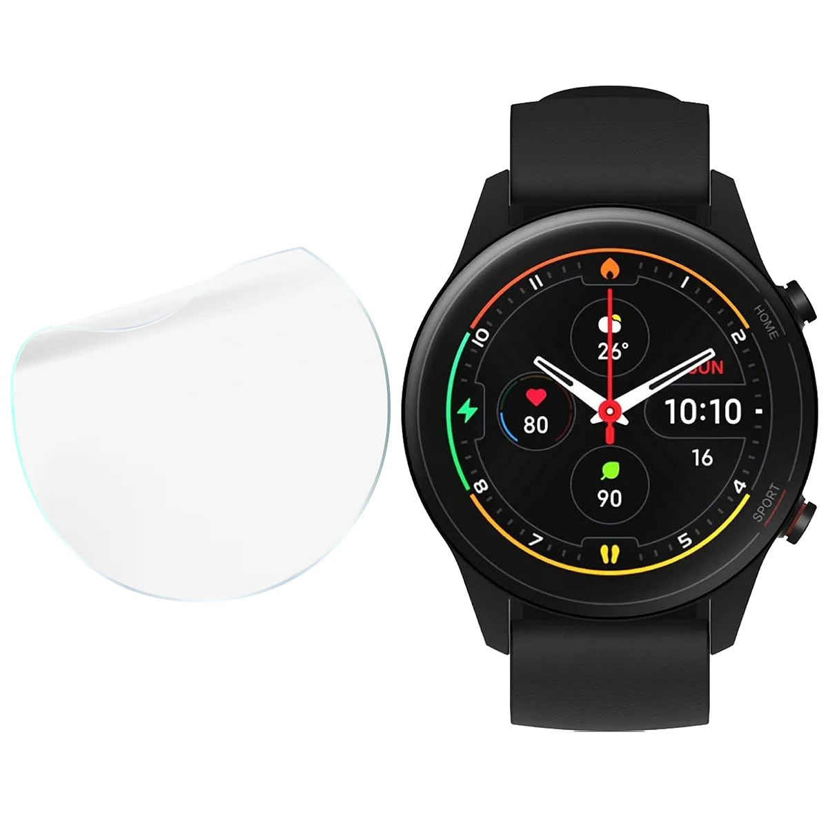 Schutzfolie für den Bildschirm für Xiaomi Mi Watch, Bizon Watch HydroFlex, 6 Stück