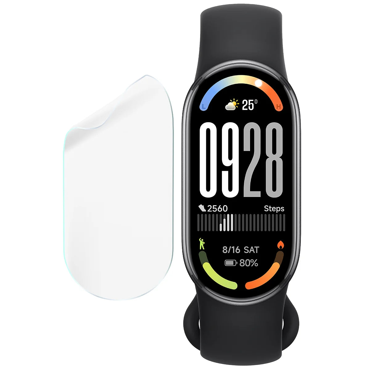 Schutzfolie für den Bildschirm für Xiaomi Smart Band 10, Bizon Watch HydroFlex, 6 Stück