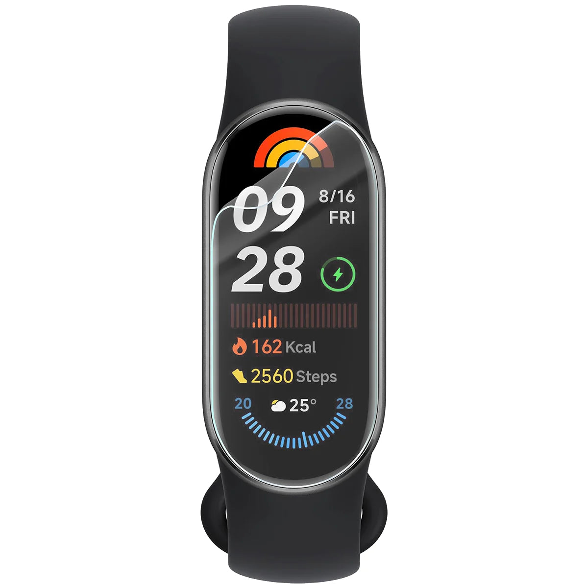 Schutzfolie für den Bildschirm für Xiaomi Smart Band 9, Bizon Watch HydroFlex, 6 Stück