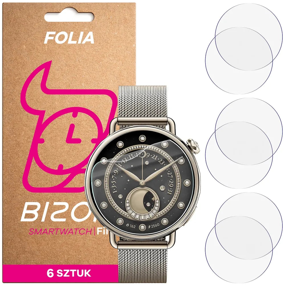 Schutzfolie für den Bildschirm für Xiaomi Watch S4 41mm, Bizon Watch HydroFlex, 6 Stück (1/5)