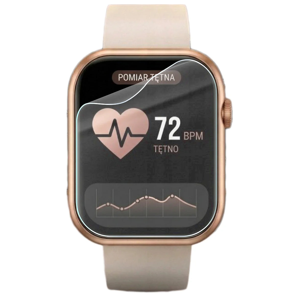 Schutzfolie für den Bildschirm für Vess K7Pro, Bizon Watch HydroFlex, 3 Stück (2/5)