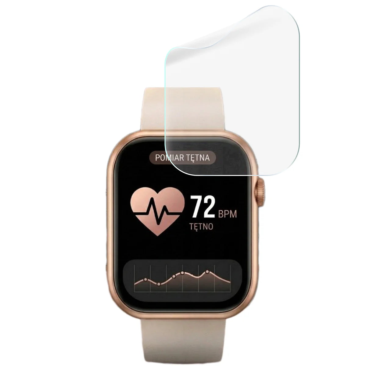 Schutzfolie für den Bildschirm für Vess K7Pro, Bizon Watch HydroFlex, 3 Stück (5/5)