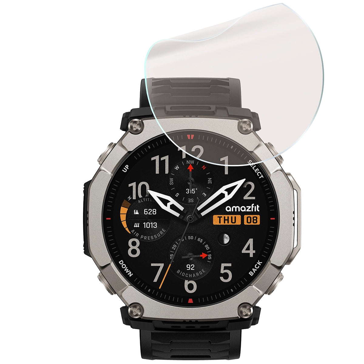 Matte Folie für Amazfit T-Rex Ultra 2, Bizon Watch Film Matte Duo, 2 Stück