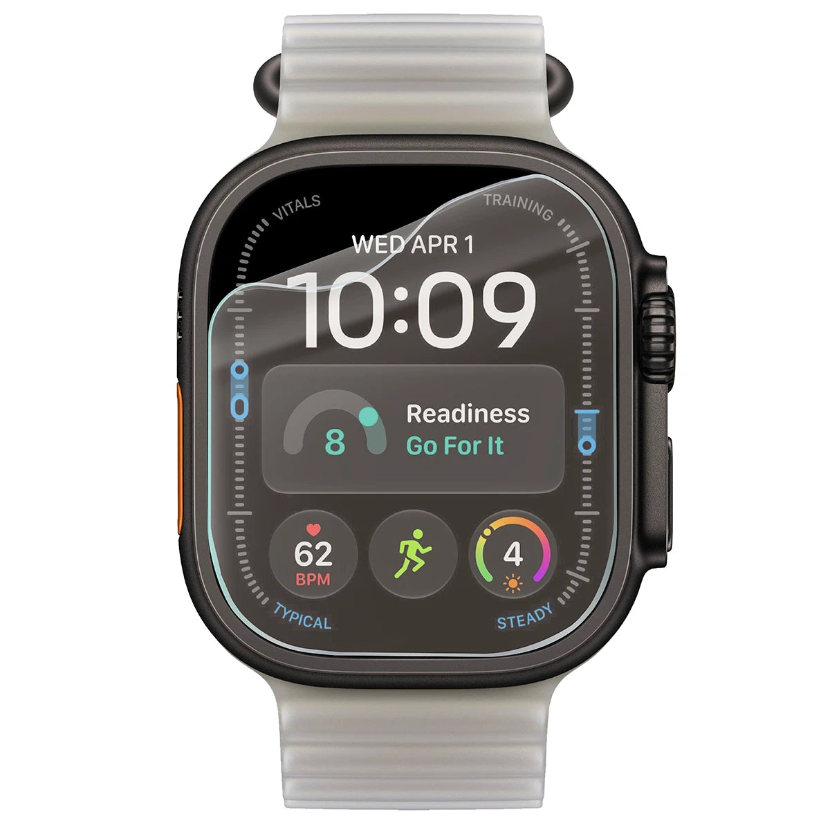 Matte Folie für Apple Watch Ultra 4 49mm, Bizon Watch Film Matte Duo, 2 Stück (2/5)