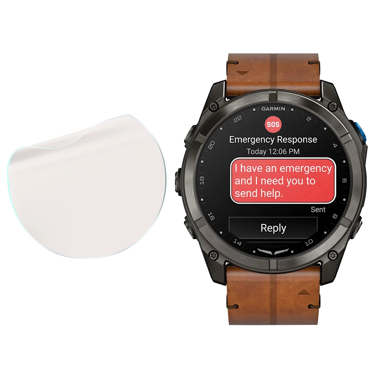Matte Folie für Garmin D2 Mach 2 Pro, Bizon Watch Film Matte Duo, 2 Stück