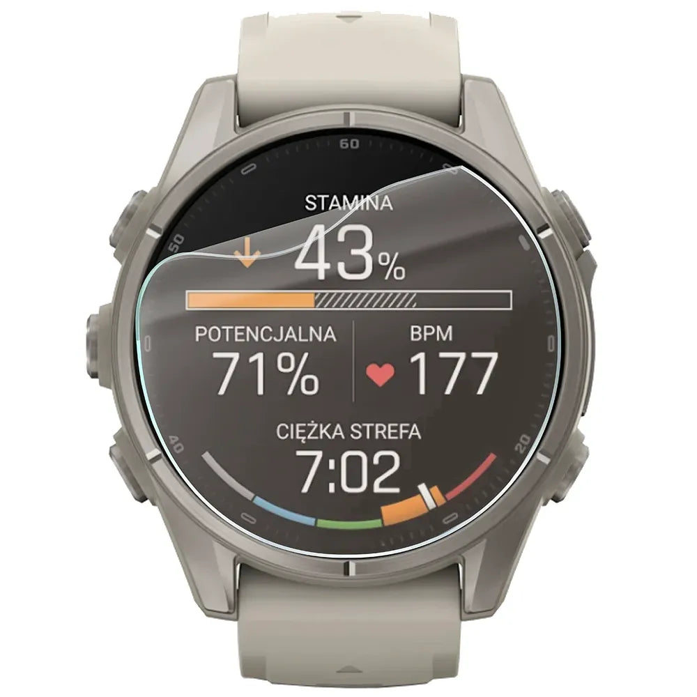 Matte Folie für Garmin Fenix 9 (43 mm), Bizon Watch Film Matte Duo, 2 Stück (2/5)
