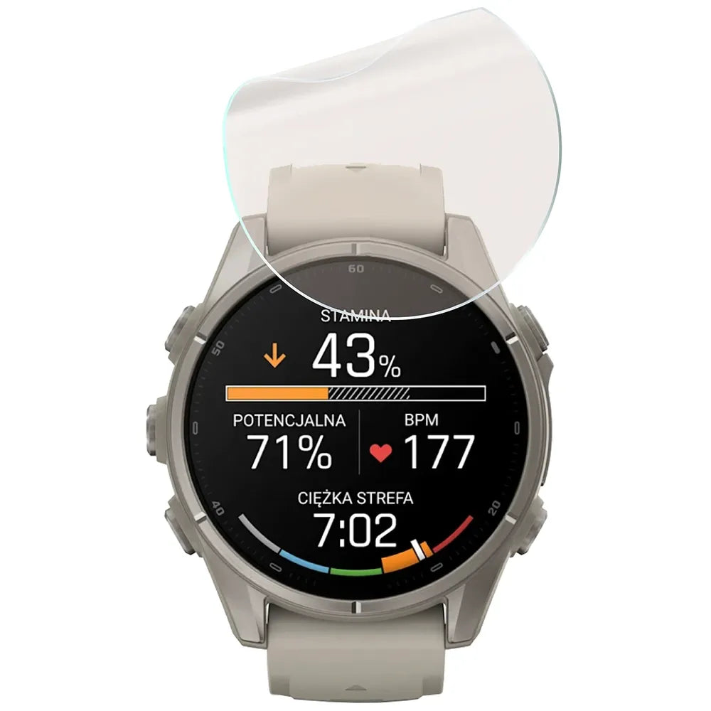Matte Folie für Garmin Fenix 9 (43 mm), Bizon Watch Film Matte Duo, 2 Stück (5/5)