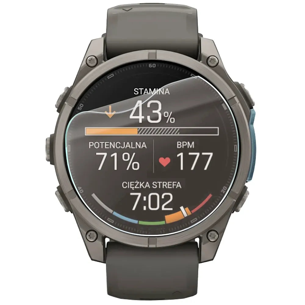 Matte Folie für Garmin Fenix 9 (47 mm), Bizon Watch Film Matte Duo, 2 Stück (2/5)