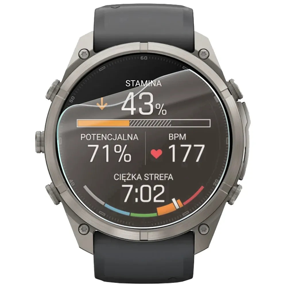 Matte Folie für Garmin Fenix 9 Pro (51 mm), Bizon Watch Film Matte Duo, 2 Stück (2/5)
