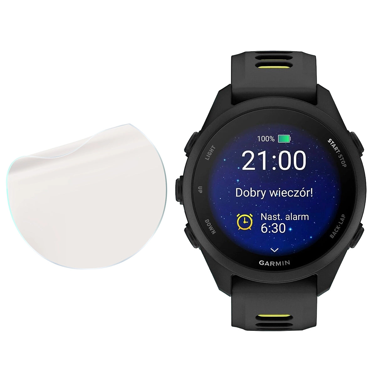 Matte Folie für Garmin Forerunner 170, Bizon Watch Film Matte Duo, 2 Stück