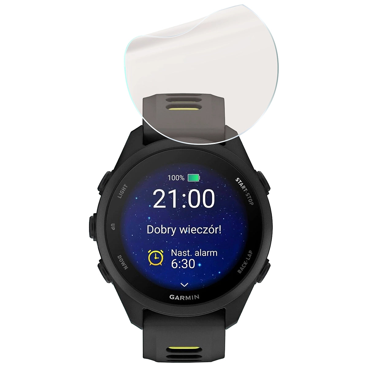 Matte Folie für Garmin Forerunner 170, Bizon Watch Film Matte Duo, 2 Stück