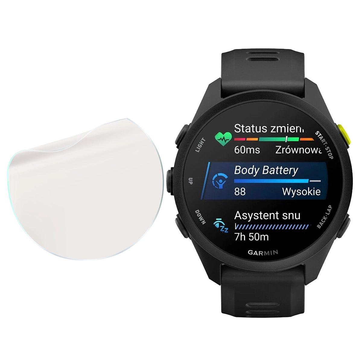 Matte Folie für Garmin Forerunner 70, Bizon Watch Film Matte Duo, 2 Stück