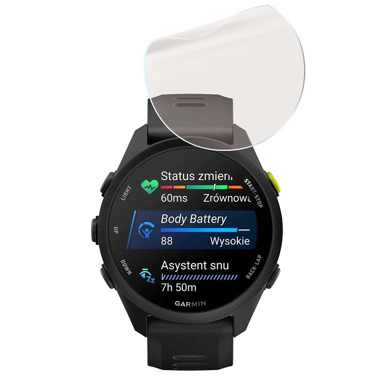 Matte Folie für Garmin Forerunner 70, Bizon Watch Film Matte Duo, 2 Stück