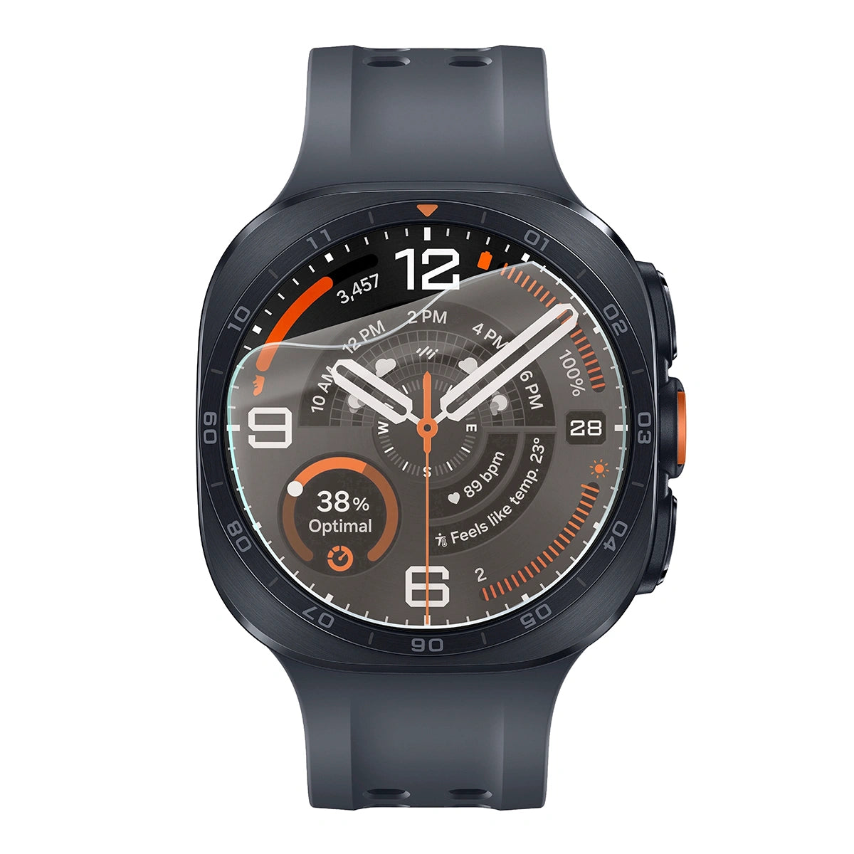Matte Folie für Galaxy Watch Ultra 2 (2026) 47 mm, Bizon Watch Film Matte Duo, 2 Stück