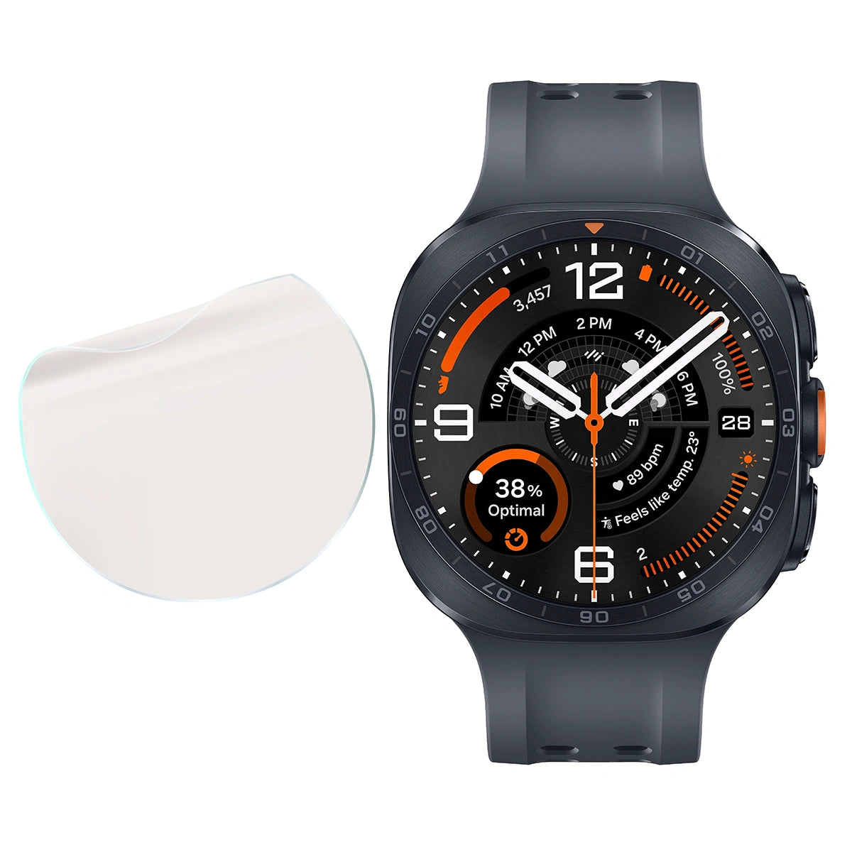 Matte Folie für Galaxy Watch Ultra 2 (2026) 47 mm, Bizon Watch Film Matte Duo, 2 Stück