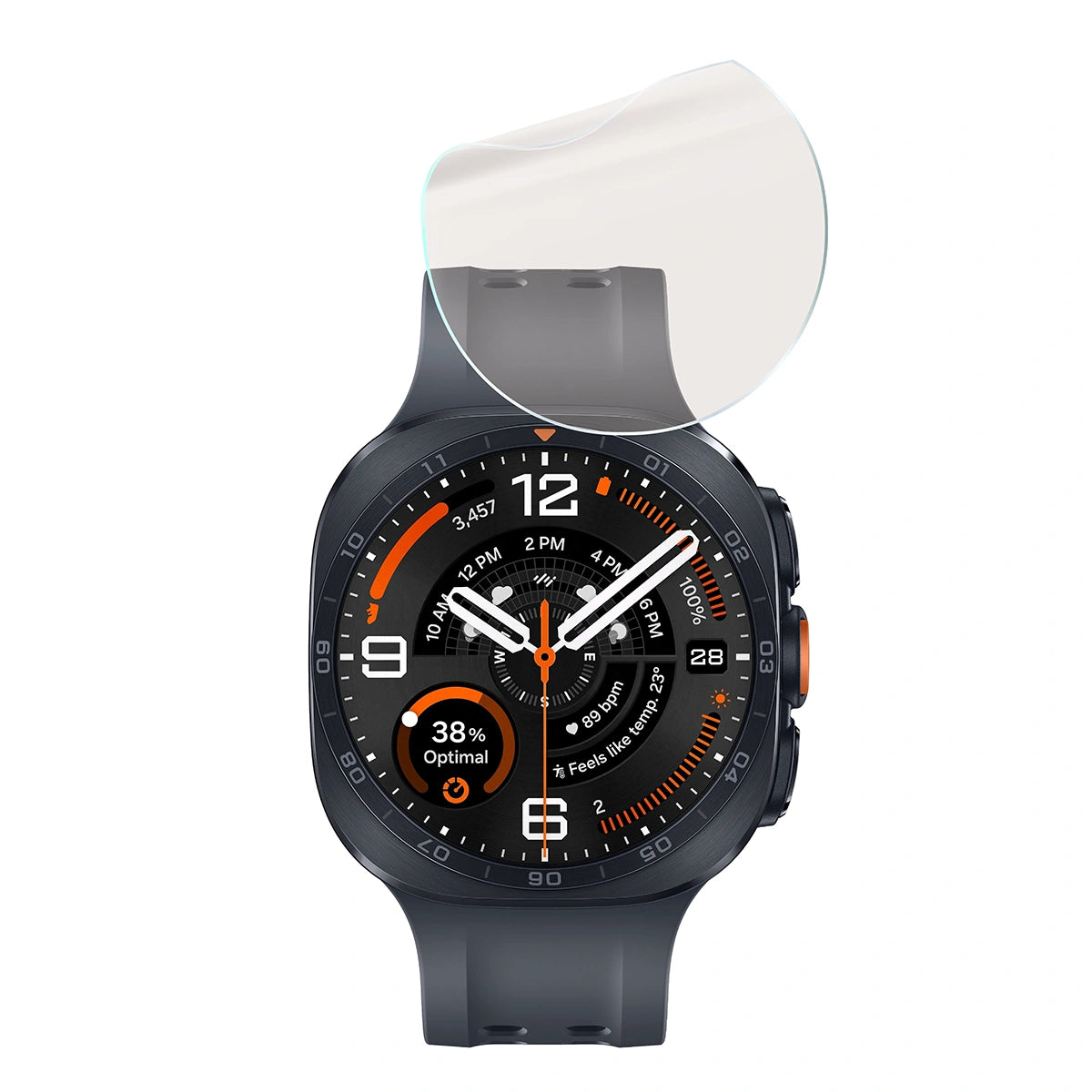 Matte Folie für Galaxy Watch Ultra 2 (2026) 47 mm, Bizon Watch Film Matte Duo, 2 Stück