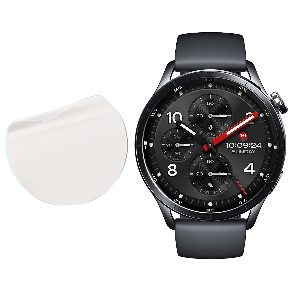 Matte Folie für Xiaomi Watch S5, Bizon Watch Film Matte Duo, 2 Stück