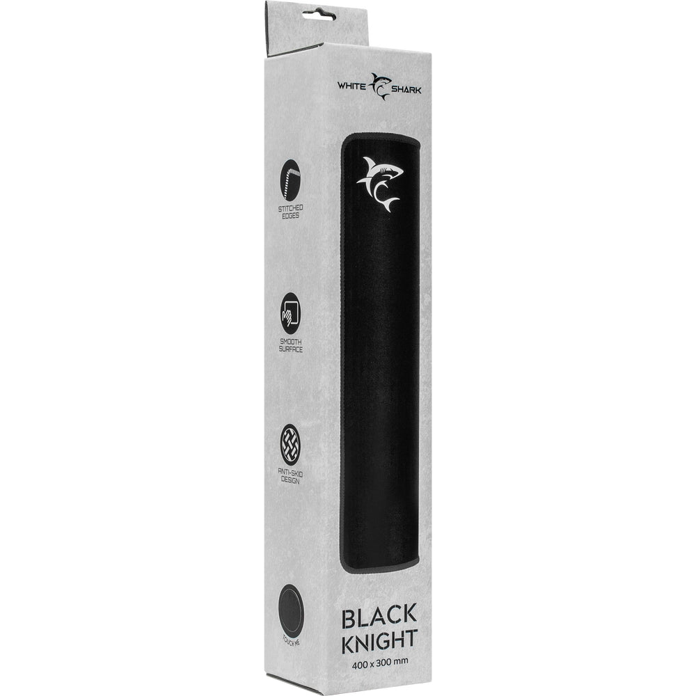 Gaming-Mauspad, White Shark BLACK KNIGHT, 400 x 300 mm, Schwarz