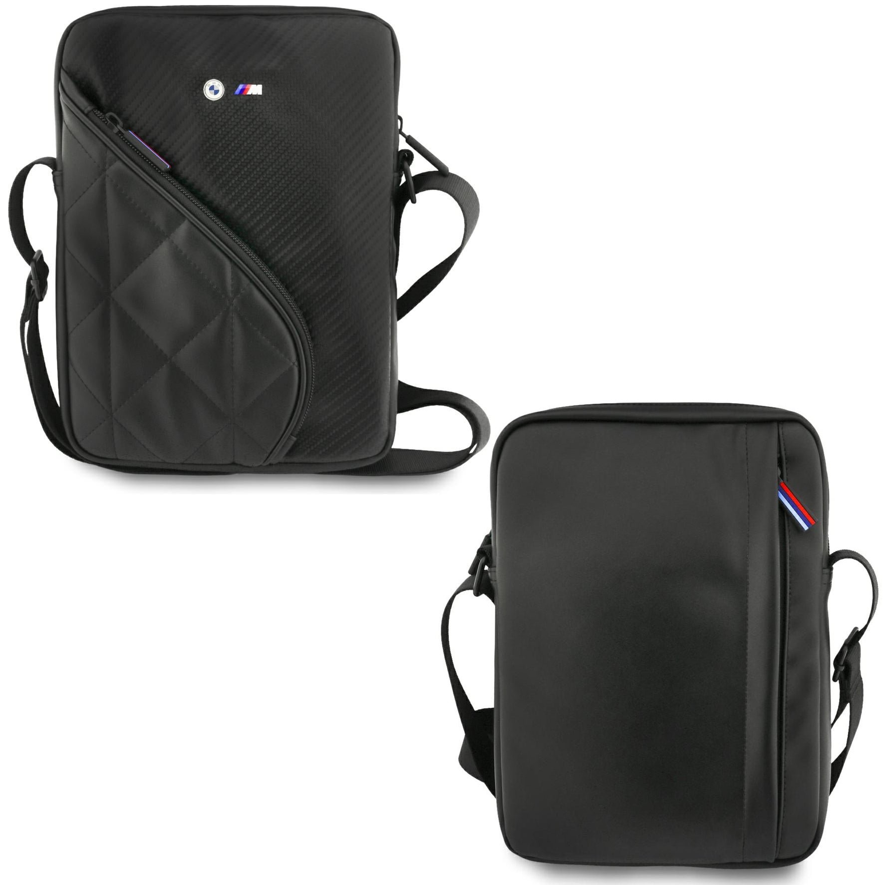 Tasche BMW Carbon Pockets and Metal Logo für Geräte bis 10", Schwarz