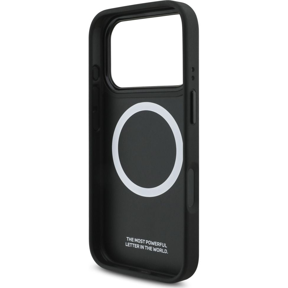 Handyhülle für iPhone 17 Pro, BMW M Carbon Line & Logo mit MagSafe, Schwarz mit roter Linie
