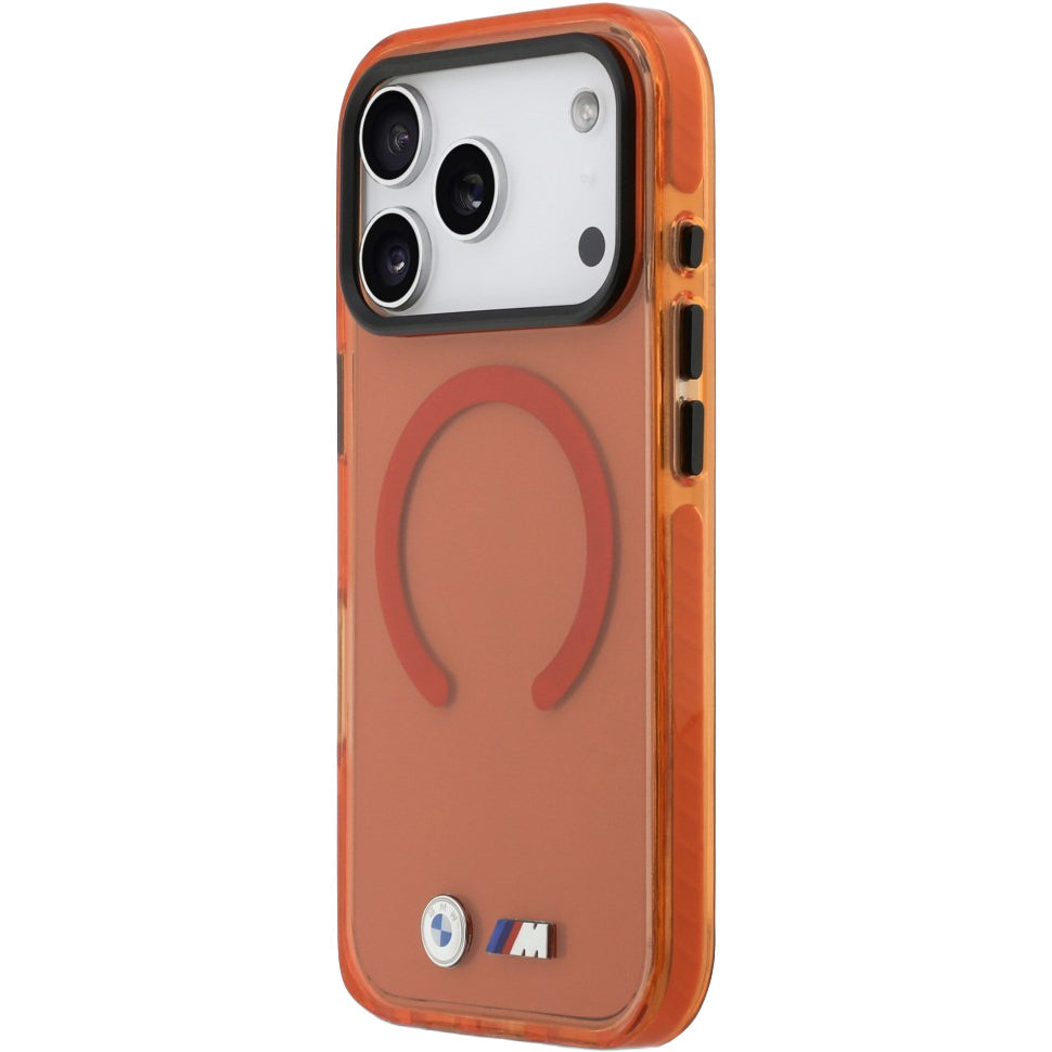 Handyhülle für iPhone 17 Pro, BMW IML Print Shockproof mit MagSafe, Orange