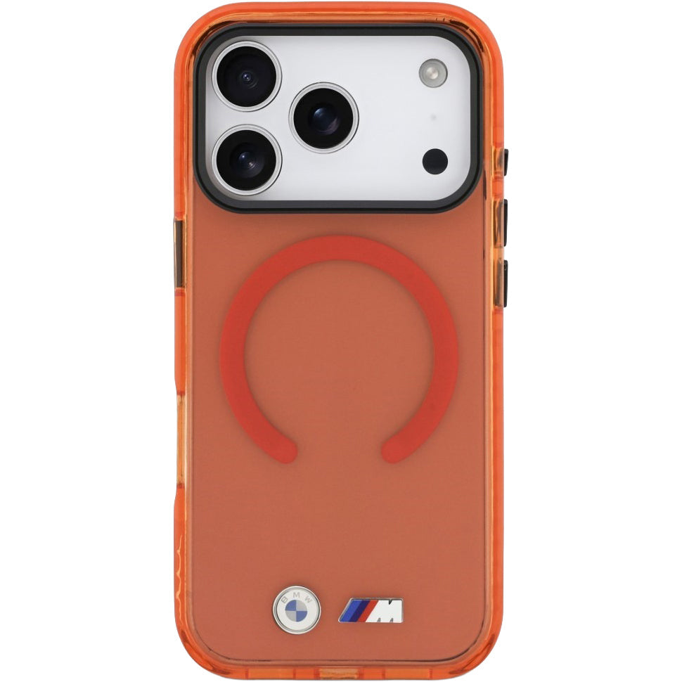 Handyhülle für iPhone 17 Pro, BMW IML Print Shockproof mit MagSafe, Orange