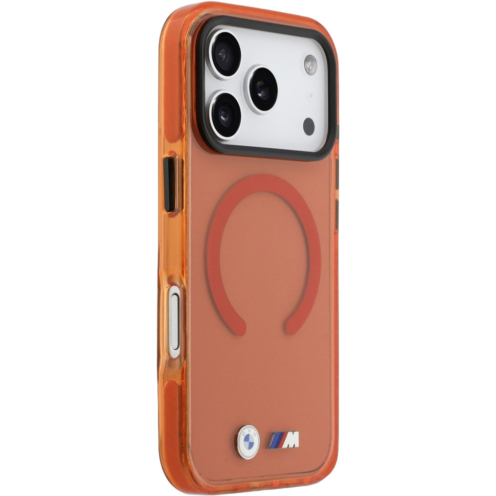 Handyhülle für iPhone 17 Pro, BMW IML Print Shockproof mit MagSafe, Orange