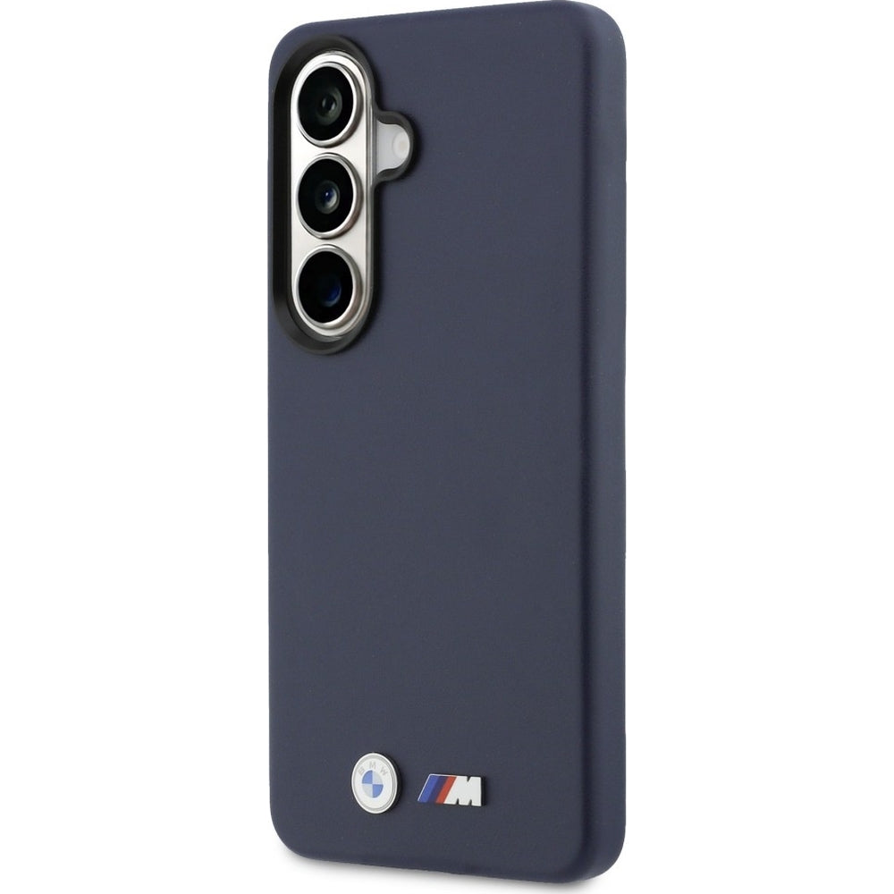 Handyhülle für Galaxy S26, BMW Hardcase Leather mit MagSafe, Dunkelblau