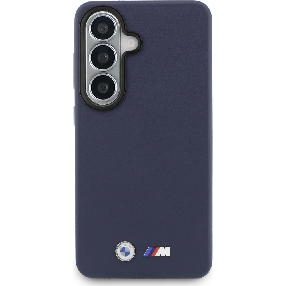 Handyhülle für Galaxy S26, BMW Hardcase Leather mit MagSafe, Dunkelblau