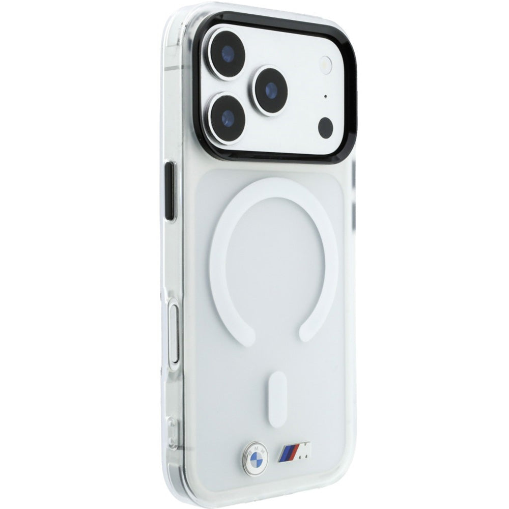 Handyhülle für iPhone 18 Pro / 17 Pro, BMW M IML Frosted Metal Logo Trims mit MagSafe, Transparent-Rauchfarben (4/8)