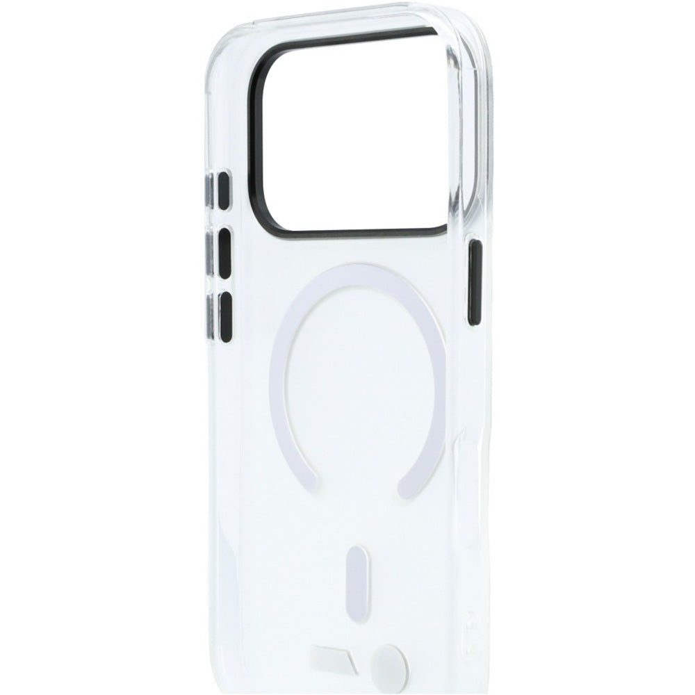 Handyhülle für iPhone 18 Pro / 17 Pro, BMW M IML Frosted Metal Logo Trims mit MagSafe, Transparent-Rauchfarben (7/8)