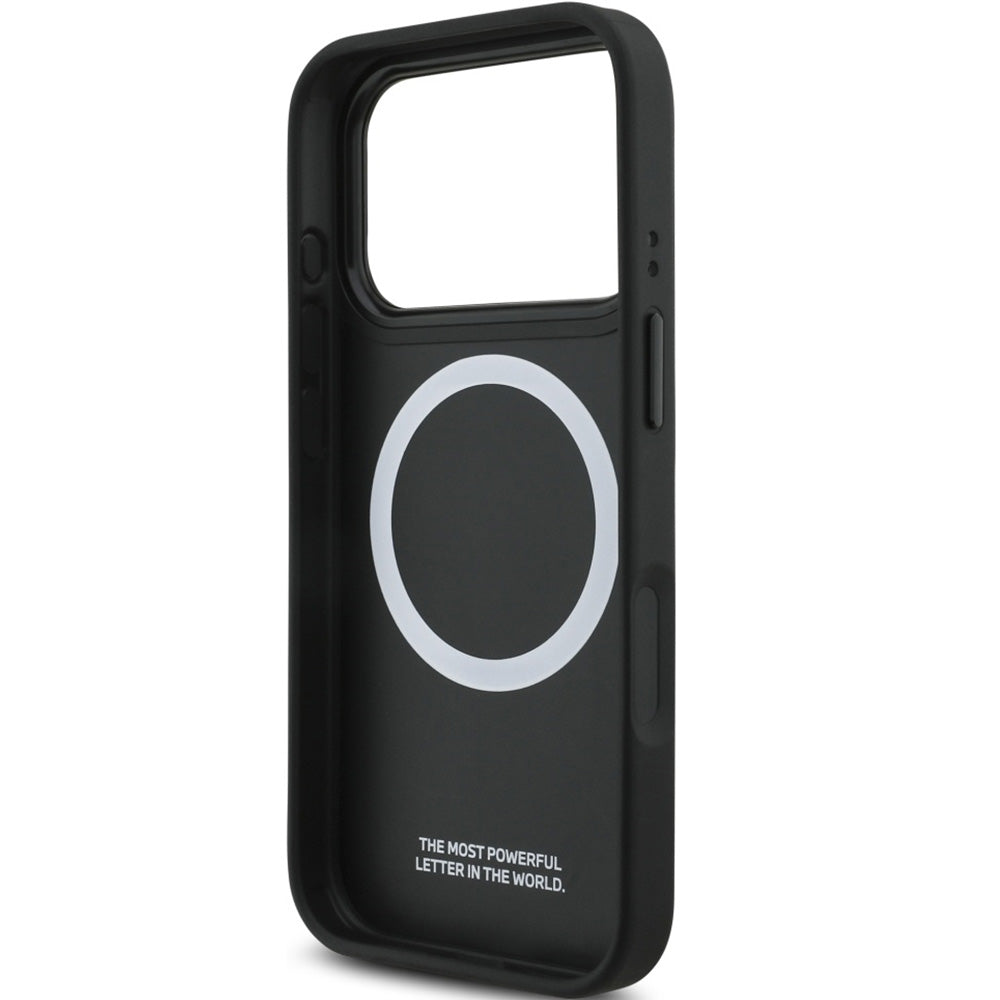 Handyhülle für iPhone 17 Pro, BMW M Tricolor Metal Logo mit MagSafe, Schwarz