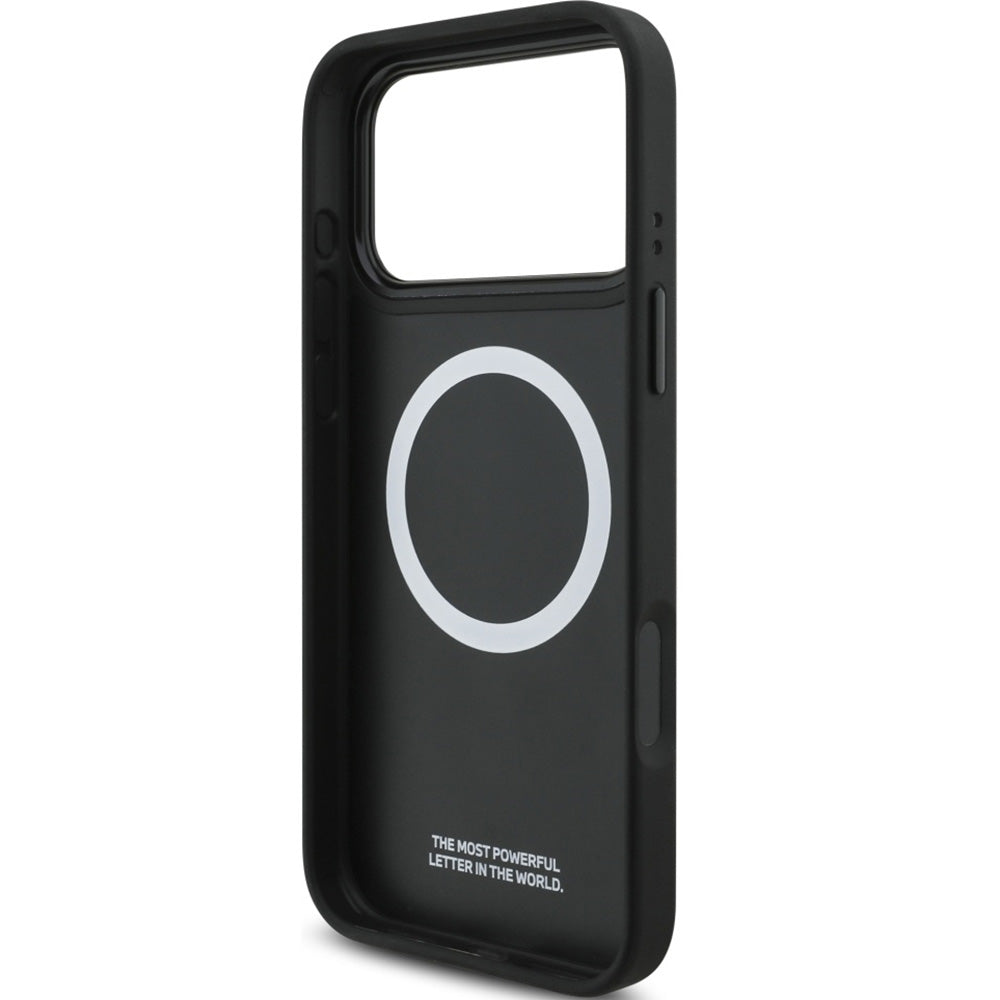Handyhülle für iPhone 17 Pro Max, BMW M Tricolor Metal Logo mit MagSafe, Schwarz