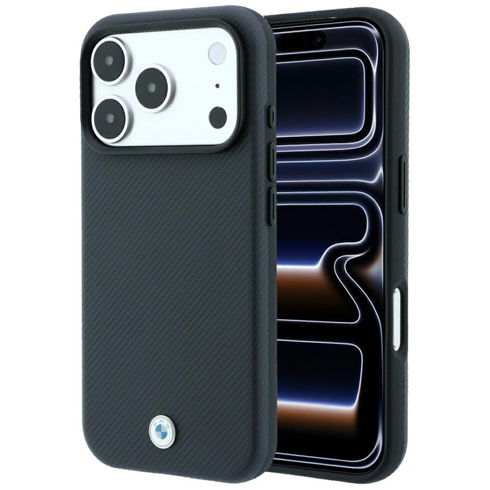 Handyhülle füriPhone 18 Pro Max / 17 Pro Max, BWM Sign Kevlar Metal Logo mit MagSafe, Anthrazit (1/8)