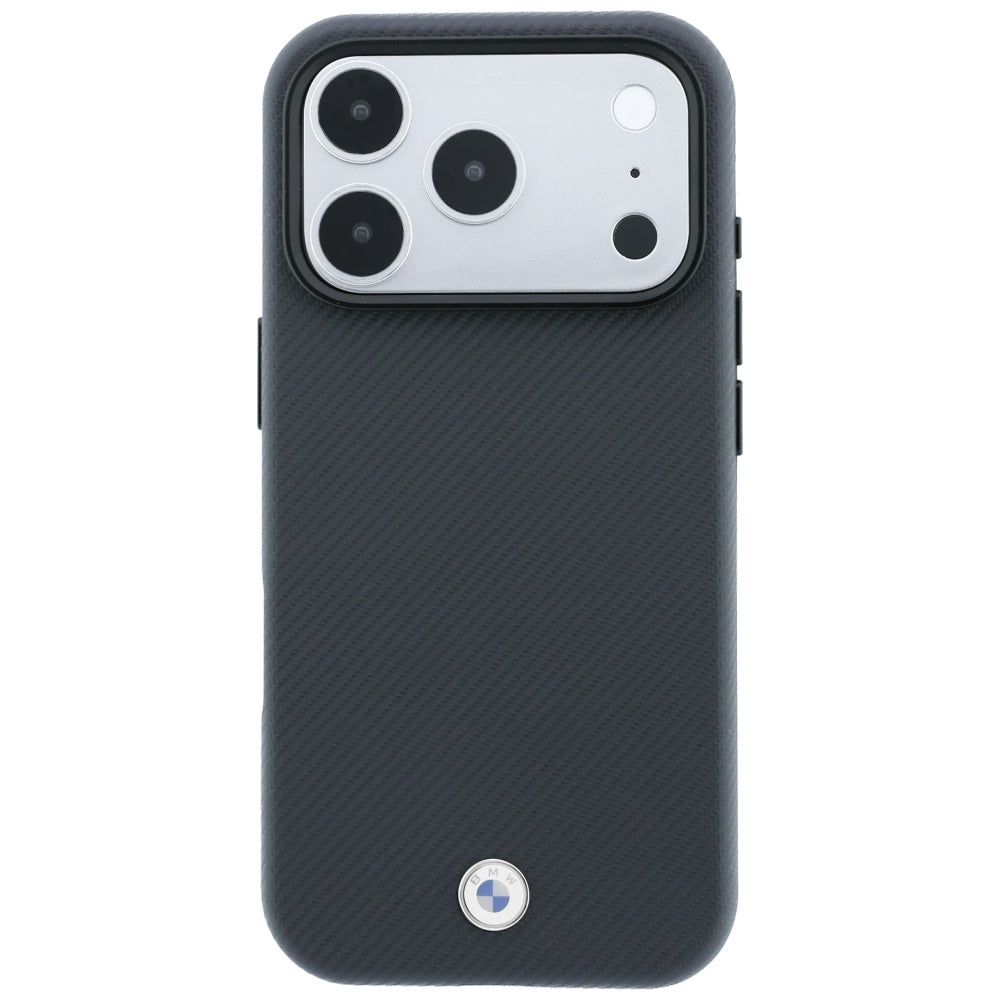 Handyhülle füriPhone 18 Pro Max / 17 Pro Max, BWM Sign Kevlar Metal Logo mit MagSafe, Anthrazit (3/8)