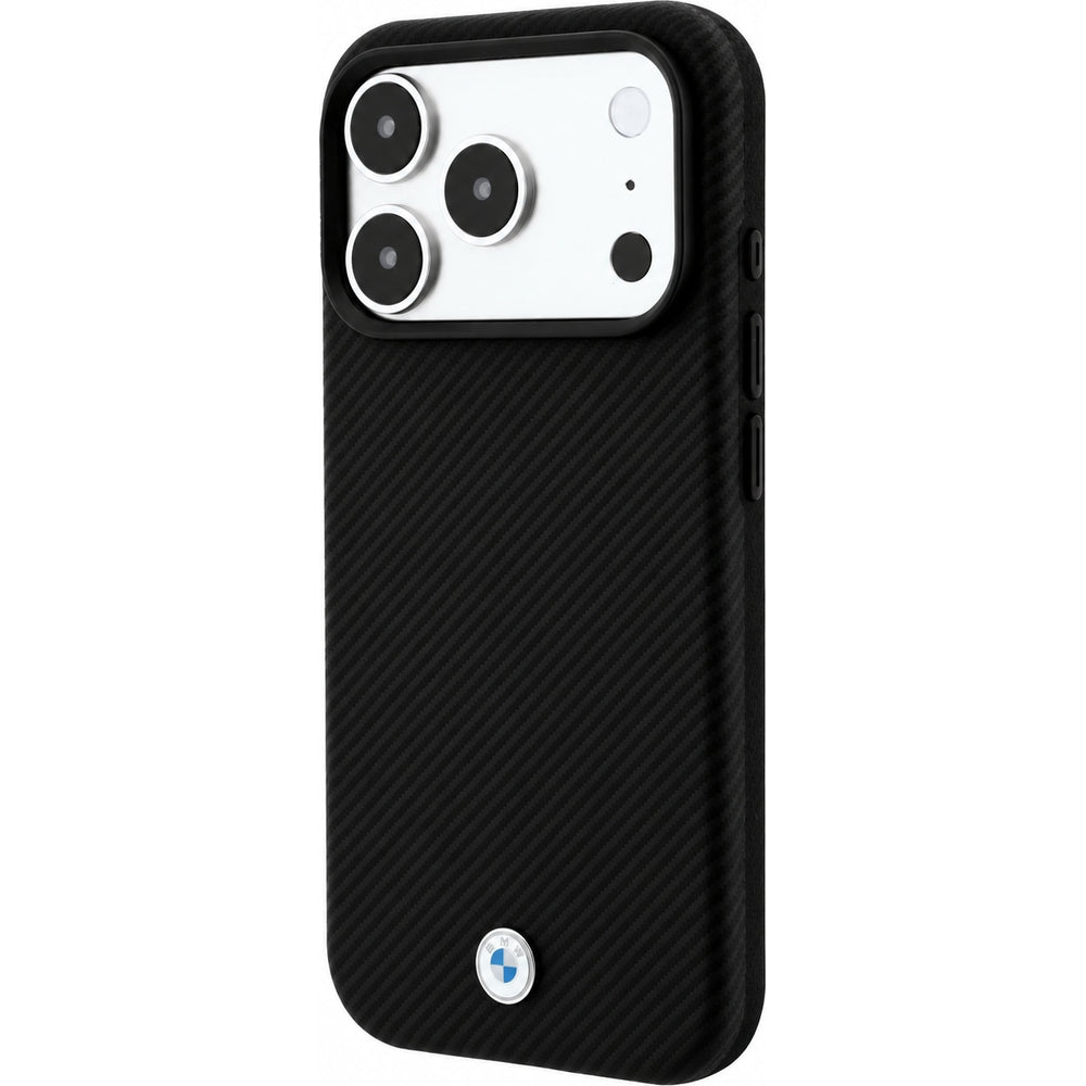 Handyhülle füriPhone 18 Pro Max / 17 Pro Max, BWM Sign Kevlar Metal Logo mit MagSafe, Schwarz (2/7)