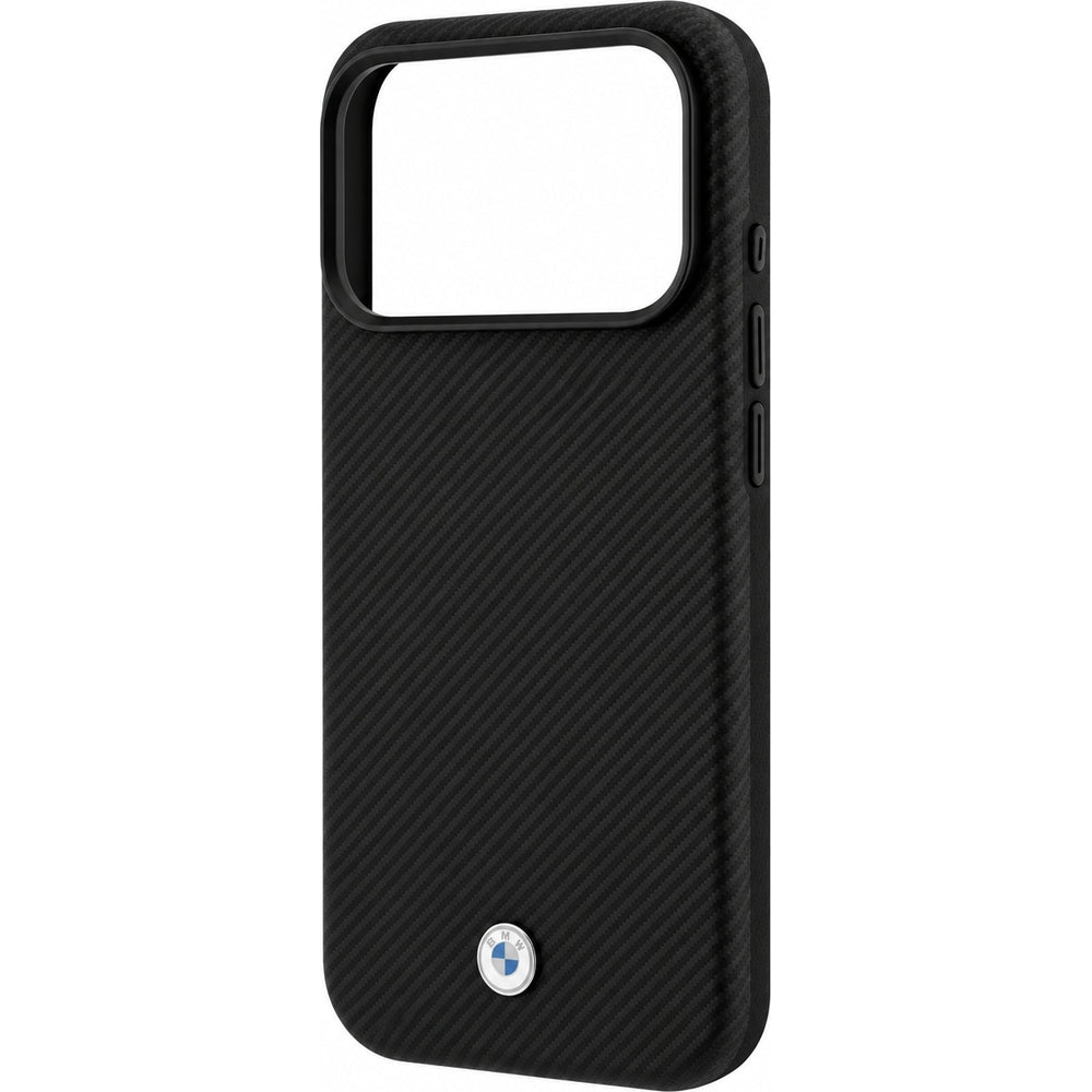 Handyhülle füriPhone 18 Pro Max / 17 Pro Max, BWM Sign Kevlar Metal Logo mit MagSafe, Schwarz (5/7)