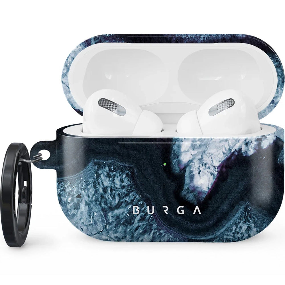 Schutzhülle für AirPods Pro 2, Burga Frozen Lake, Blau und Schwarz