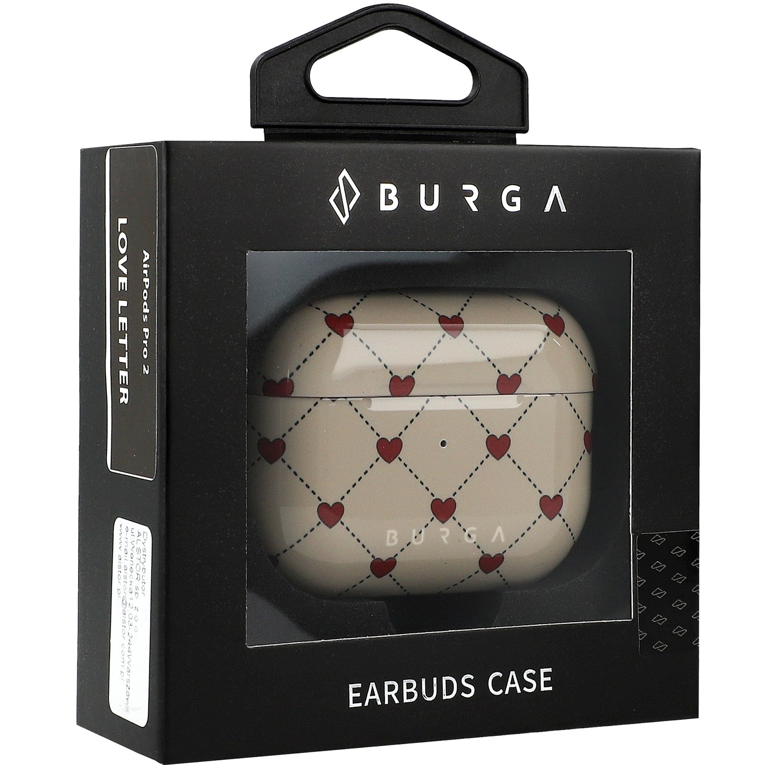 Schutzhülle für AirPods Pro 2, Burga Love Letter, Beige und Rot