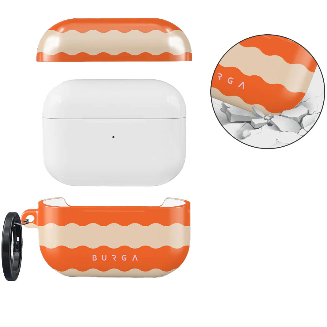 Schutzhülle für AirPods Pro 2, Burga Papaya, Orange-beige