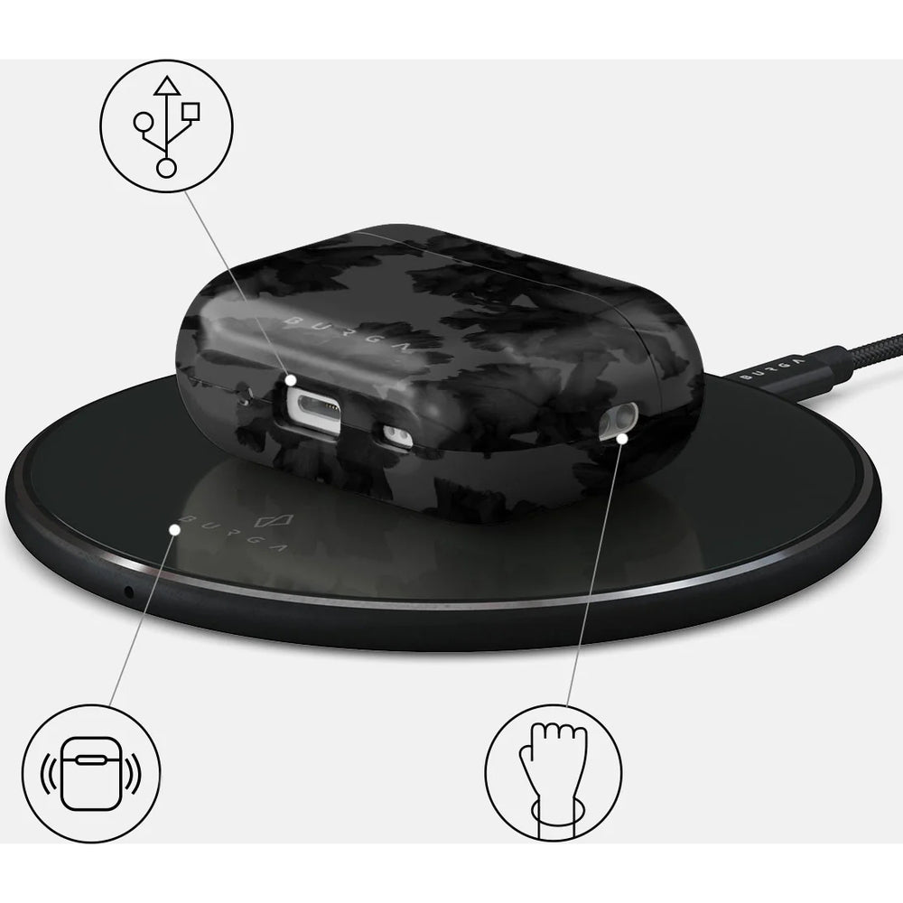 Schutzhülle für AirPods Pro 2, Burga Nocturnal, Schwarz