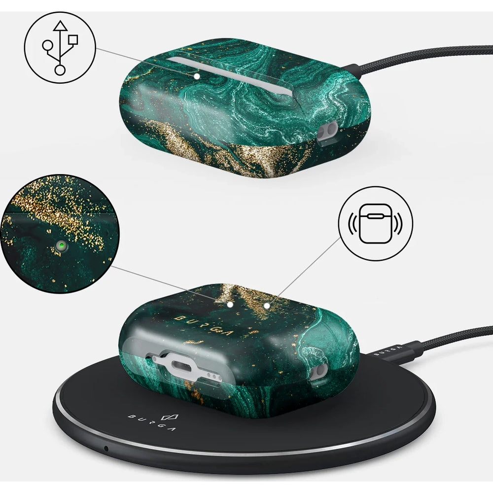 Schutzhülle für AirPods Pro 3, Burga Emerald Pool Tough, Mehrfarbig Marine